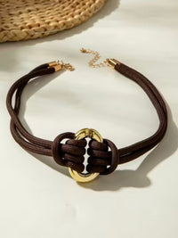 Gold Hoop Rope Necklace