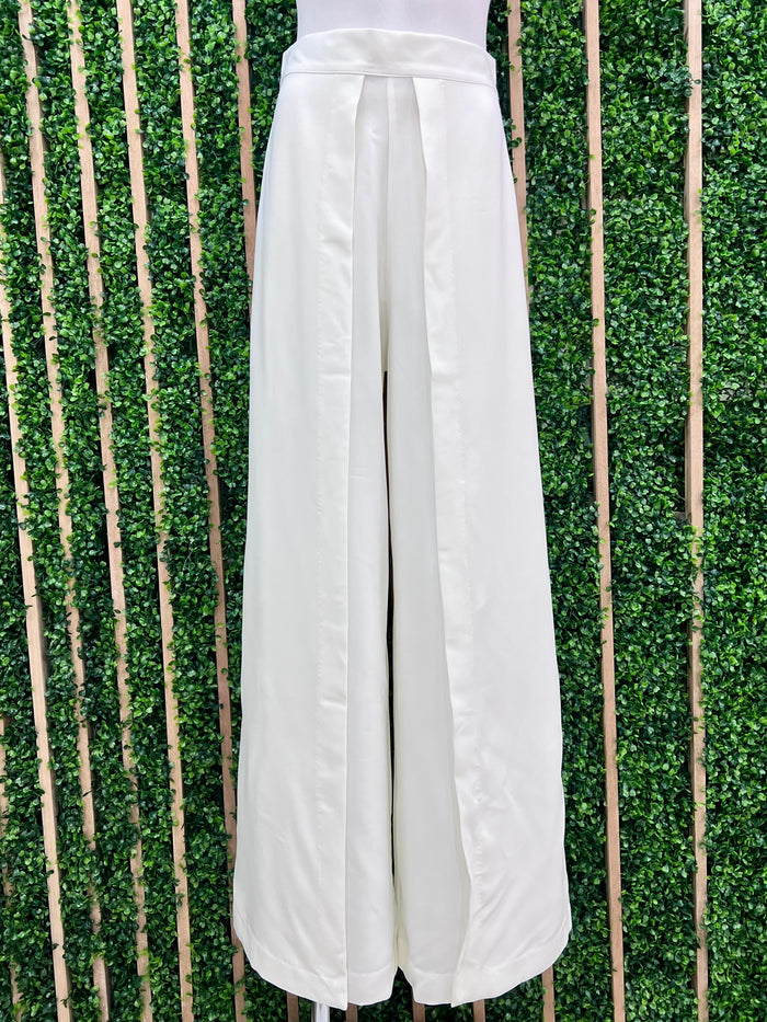 High Waist Wide Pleat Palazzo Pants