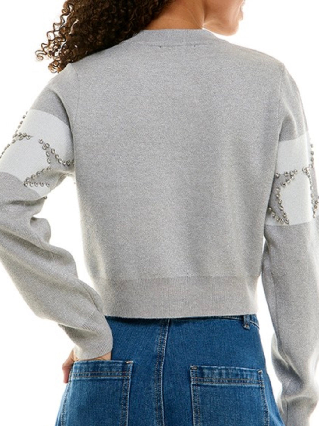 Cutout Star Trim Sweater