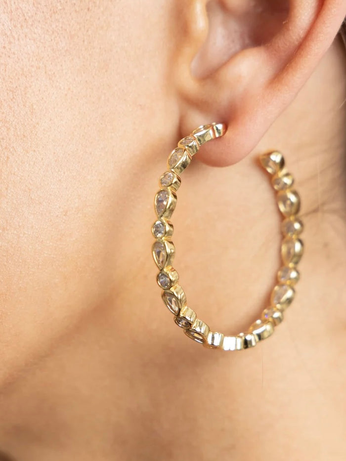 SJ Cassidy Bezeled Hoop