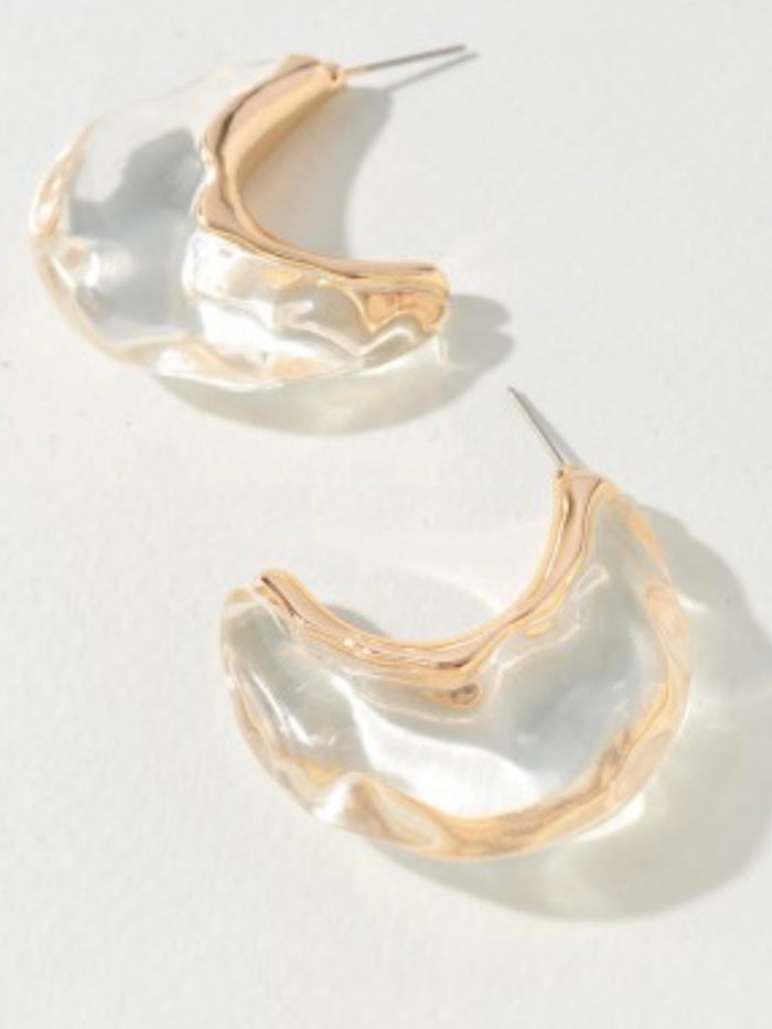 Rustic Clear Gold Detail Resin Hoop