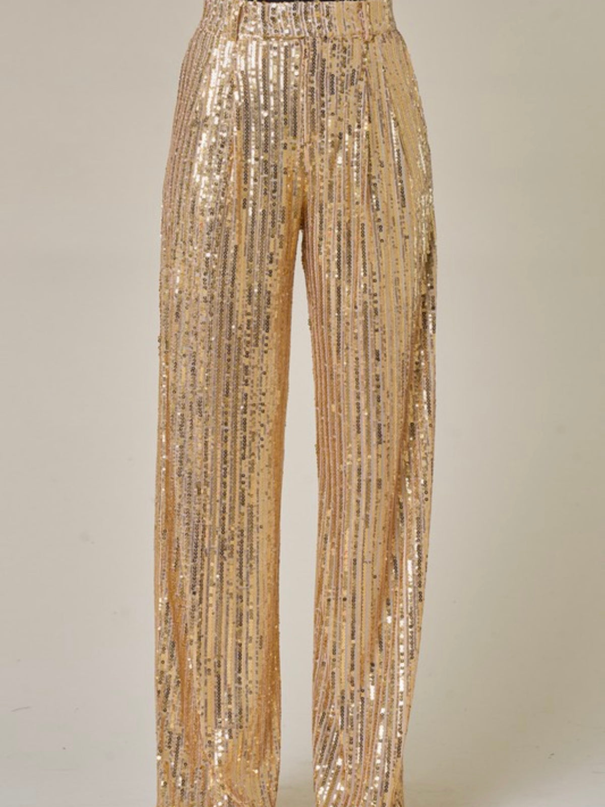 Gold Sequin Wide Leg Pant