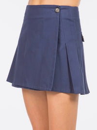 Pleat Back Wrap Skirt