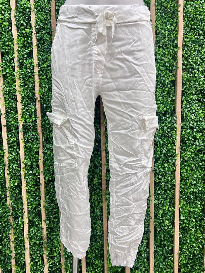 Shiny Finish Cargo Jogger