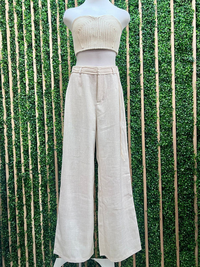 Coastal Breeze Wide-Leg Linen Blend Pants
