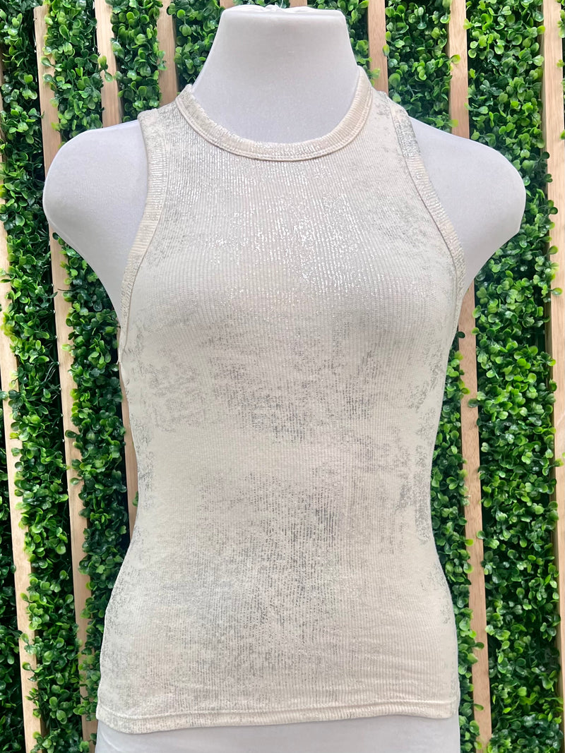 Metallic Strokes Cami Top