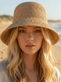 Natural Woven Bucket Hat