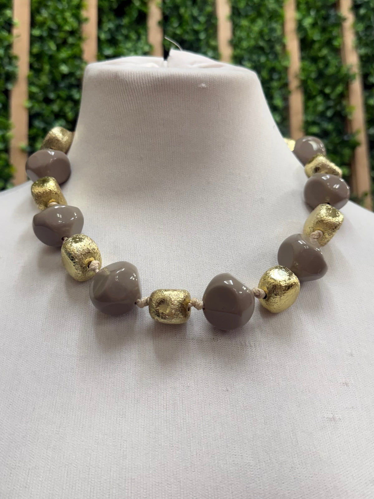 Mixed Pebble Statement Necklace