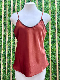 Whipstitch Satin Camisole