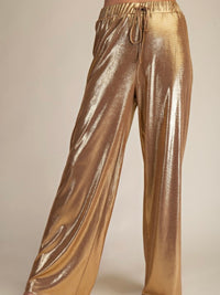 Metallic Cap Sleeve Pant Set