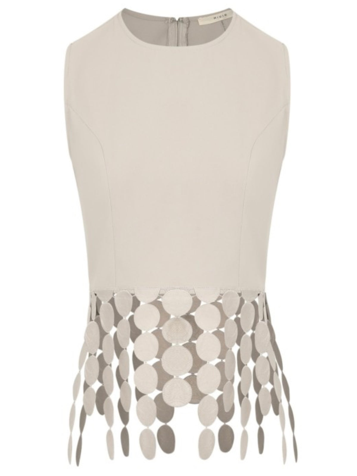 Circle Tassel Trim Sleeveless Top