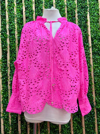 Exquisite Eyelet Boho Blouse