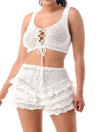 Beautiful Resort Crochet Skort Set