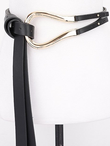 Double Wrap Sculptural Buckle Belt