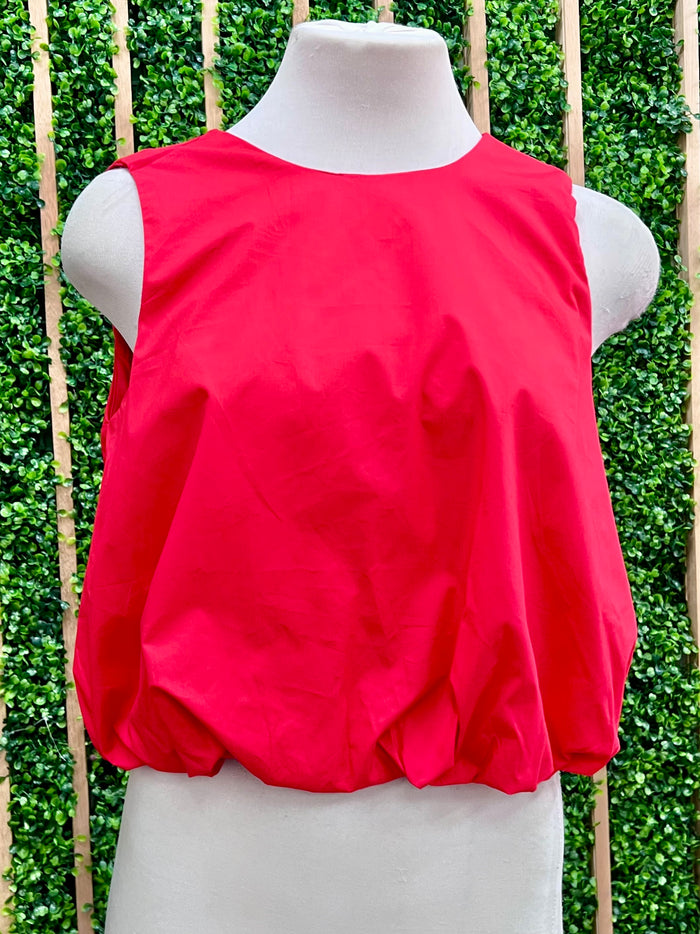 Beautiful Red Bubble Blouse