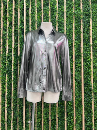 Metallic Silver Blouse