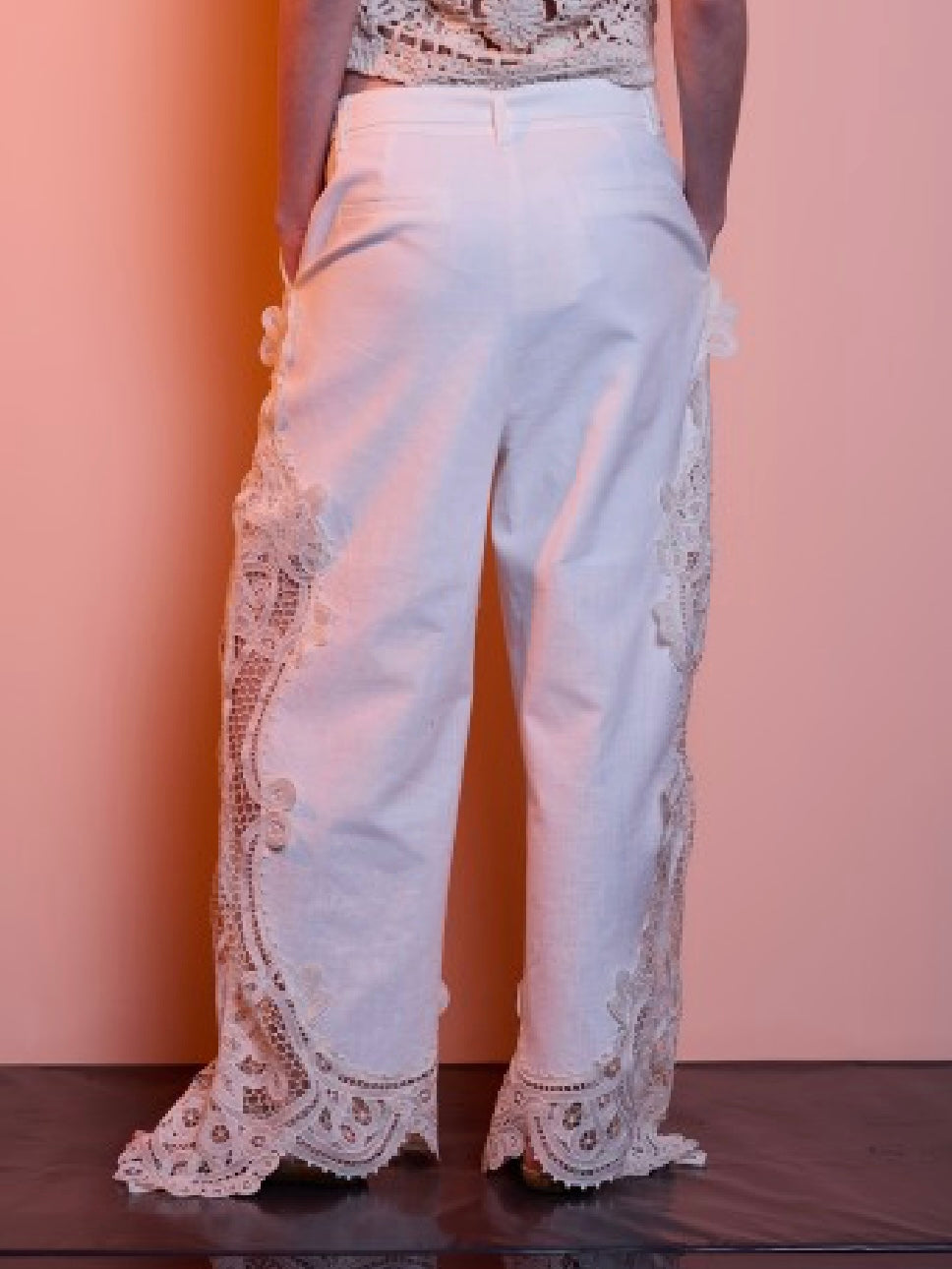 Exquisite Lace Linen Pant