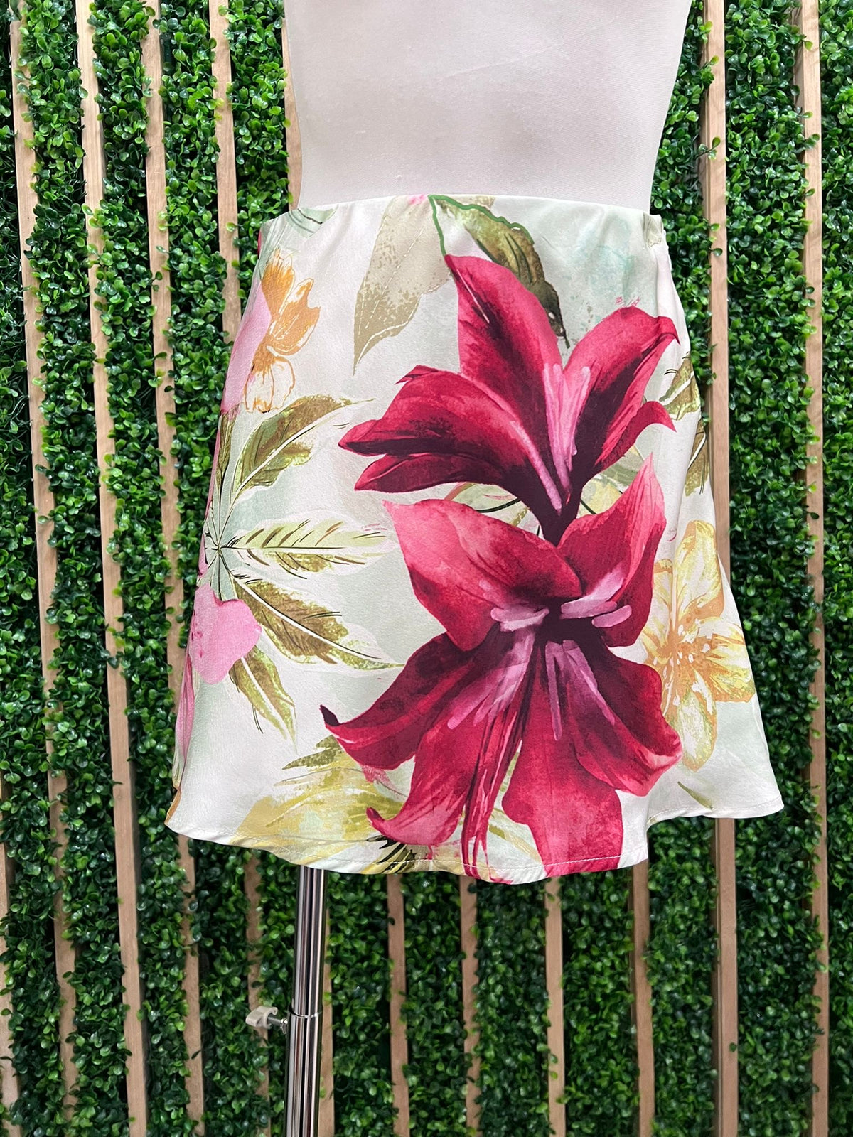 Mint Floral Short Skirt