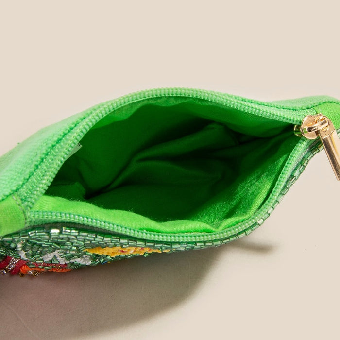 Thank You Teacher Rainbow Seed Beaded Coin Purse