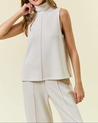 Elegant High Neck Modal Pant Set