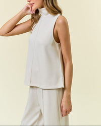 Elegant High Neck Modal Pant Set