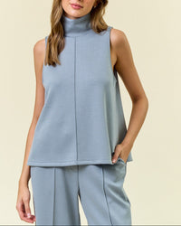 Elegant High Neck Modal Pant Set