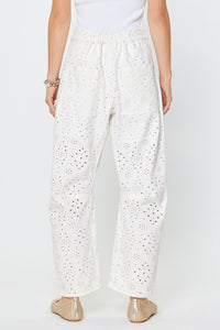 Beautiful Eyelet Barrel Pants