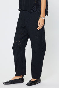 Beautiful Eyelet Barrel Pants