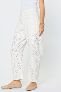 Beautiful Eyelet Barrel Pants