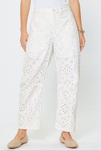 Beautiful Eyelet Barrel Pants