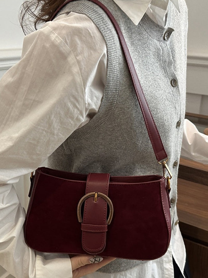 Vintage Buckle Shoulder Bag