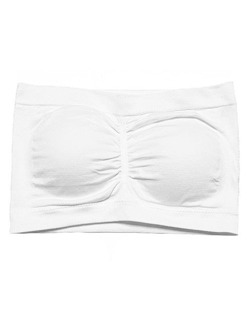 Seamless Ruched Bandeau Bra Top