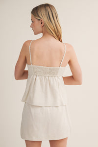 Linen Marbled Bead Cami