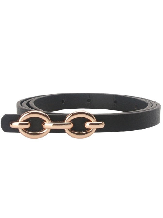 Double Links Detail Skinny Belt