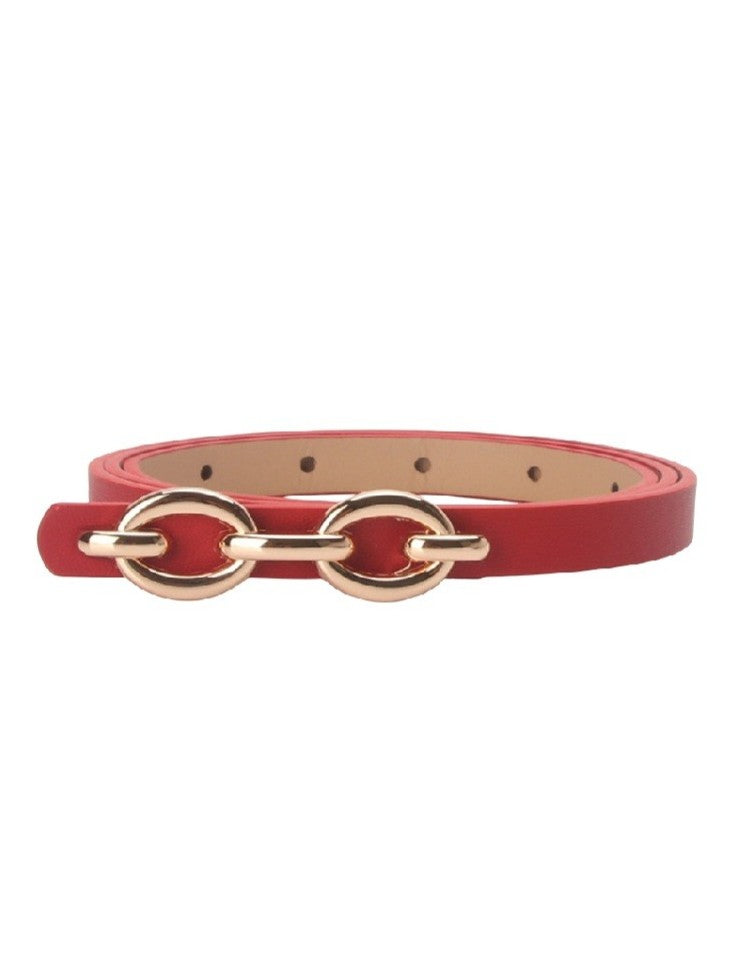 Double Links Detail Skinny Belt