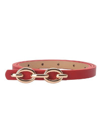 Double Links Detail Skinny Belt