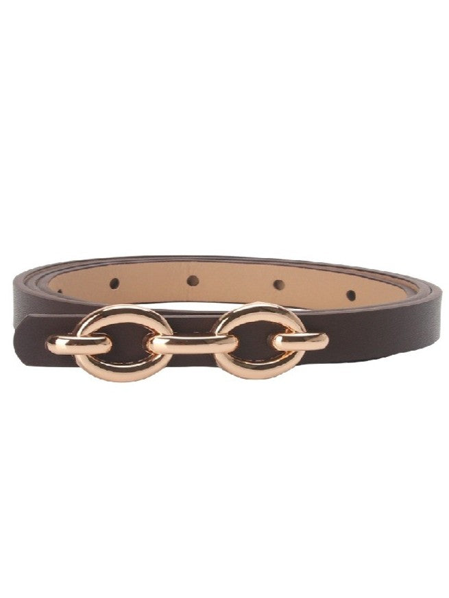 Double Links Detail Skinny Belt