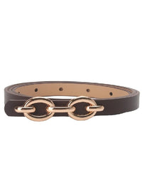 Double Links Detail Skinny Belt