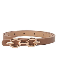 Double Links Detail Skinny Belt