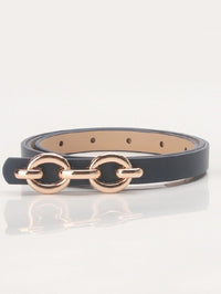 Double Links Detail Skinny Belt