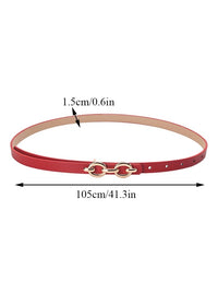 Double Links Detail Skinny Belt
