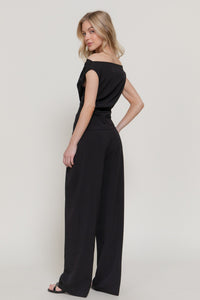 Noir Off-Shoulder Wide Leg Set