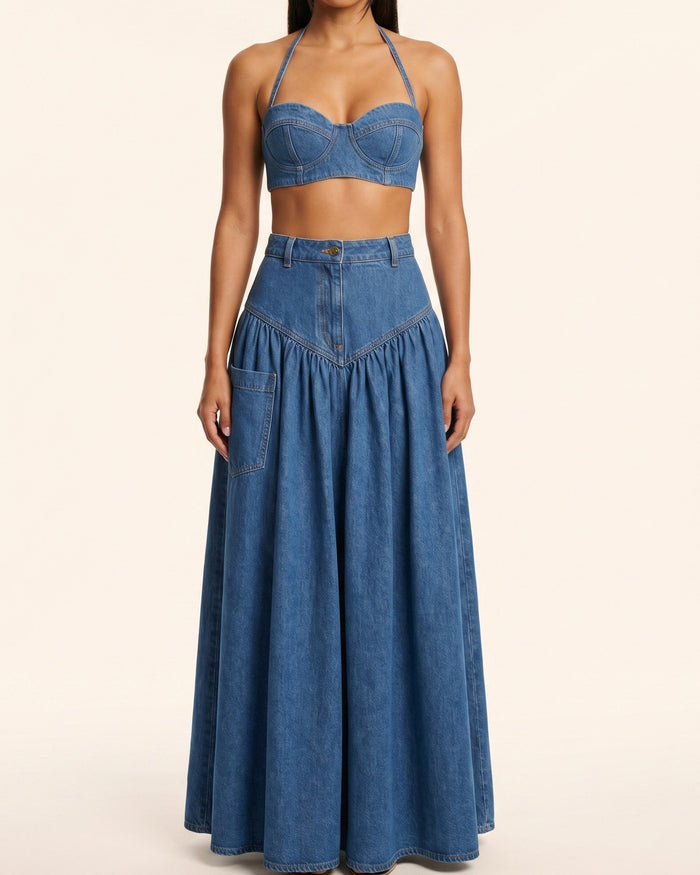 Denim Muse Wide Leg Pant