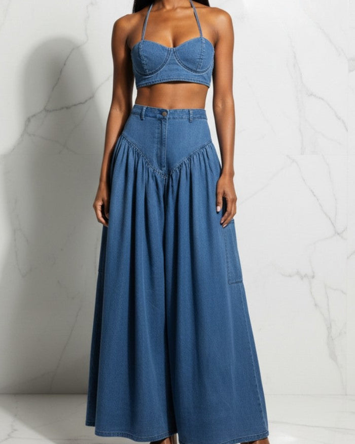 Denim Muse Wide Leg Pant