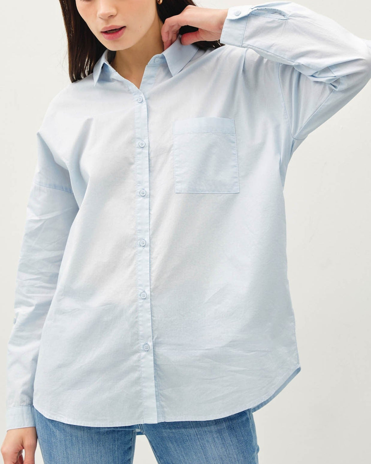 Crisp Oversized Basic Cotton Shirt