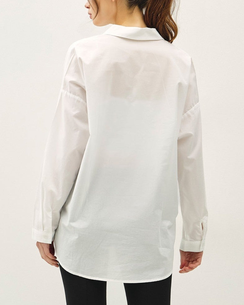 Crisp Oversized Basic Cotton Shirt