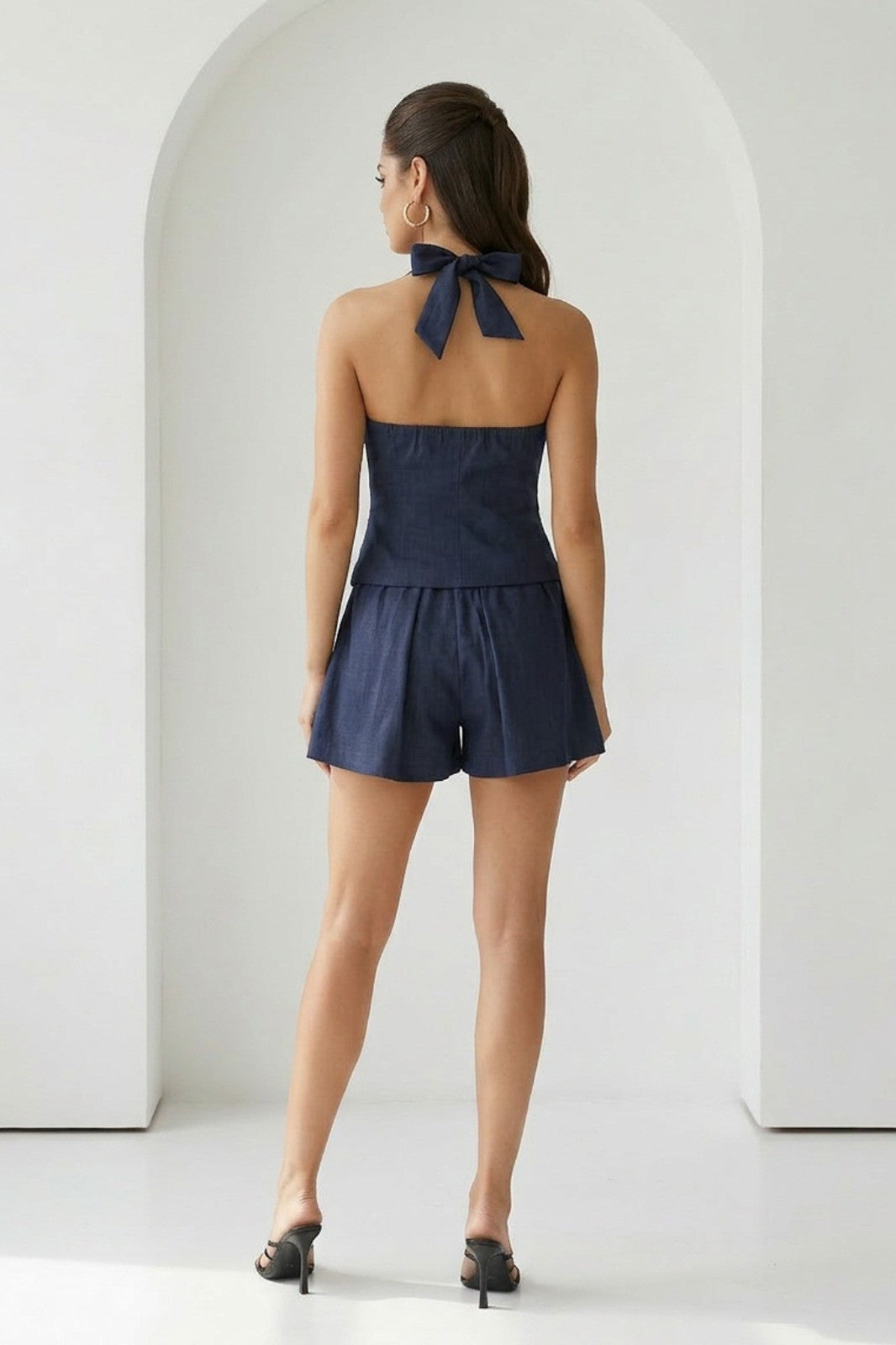 Navy Tailored Shorts