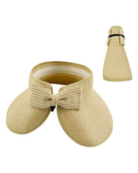 Wide Brim Foldable Straw Visor