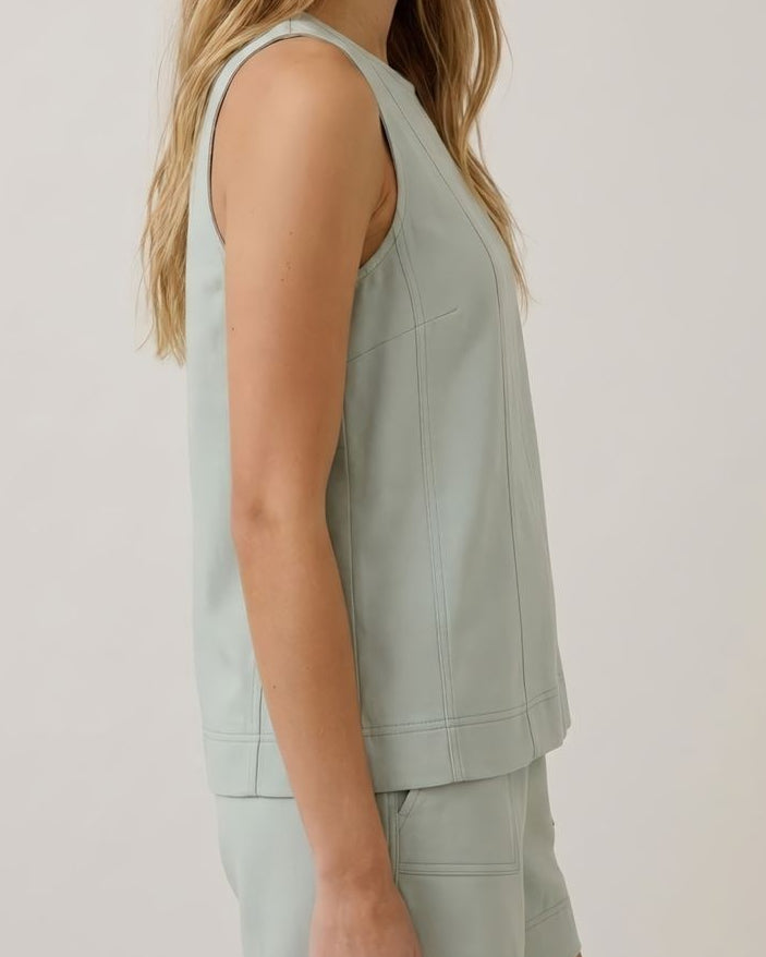 High Neck Sleeveless Top