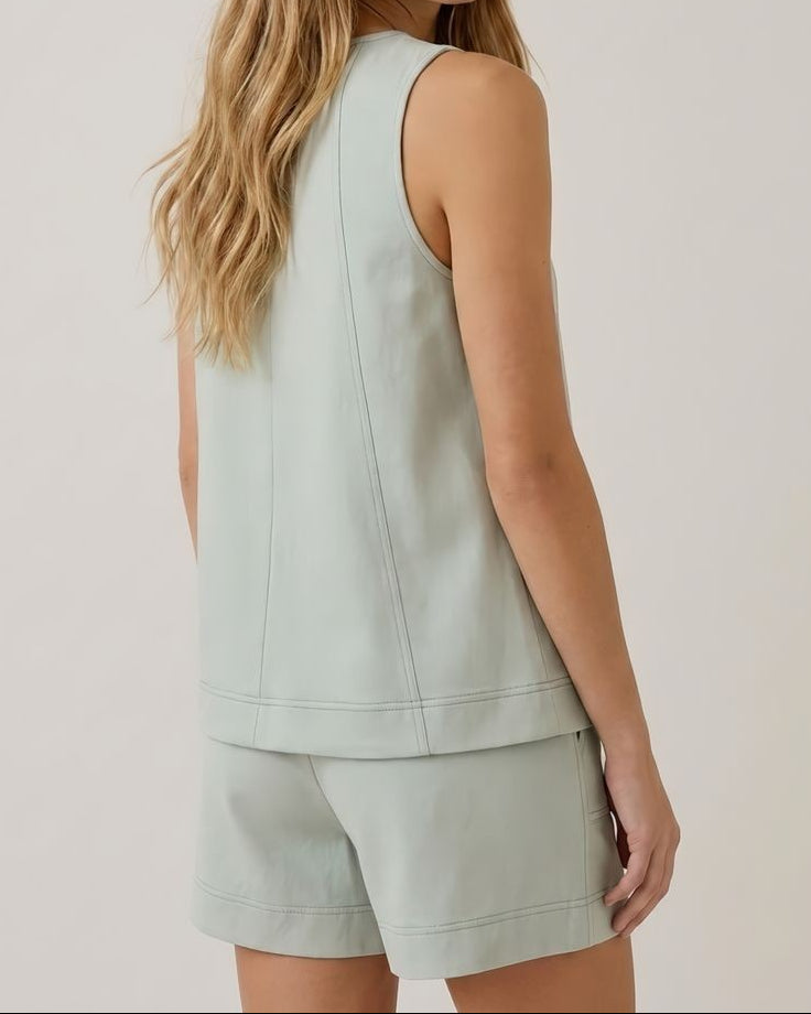 High Neck Sleeveless Top